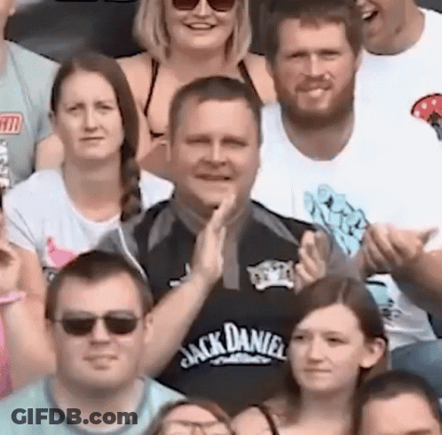Man In Jack Daniel's Shirt Applauding GIF