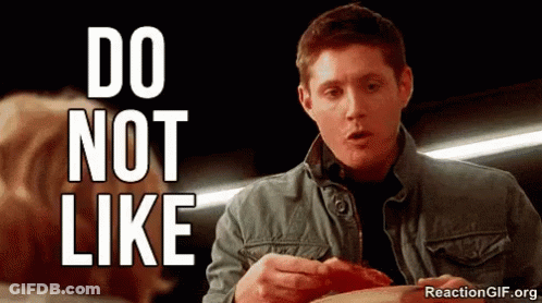 Man In Jacket Eating Pizza Says Do Not Like GIF