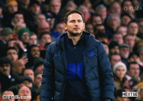 Man In Jacket In Front Of Crowd Chelsea GIF
