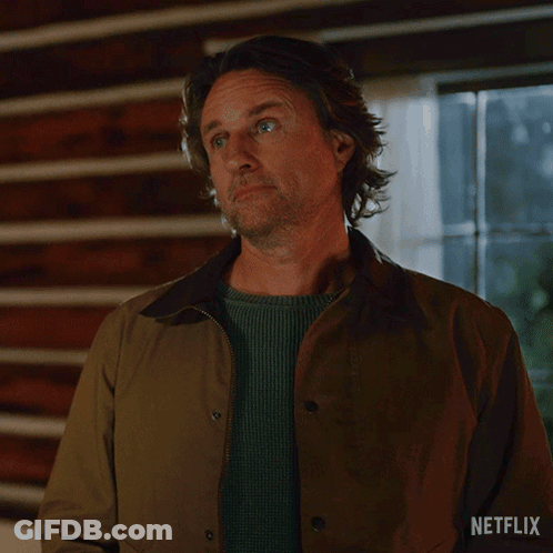 Man In Jacket Saying No Regrets Netflix Ad GIF