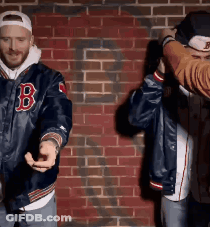 Man In Jacket With Letter B GIF