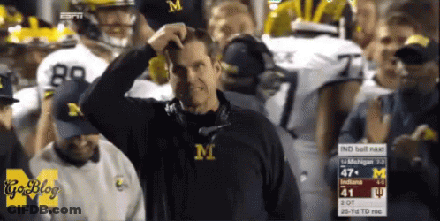 Man In Jacket With Letter M GIF