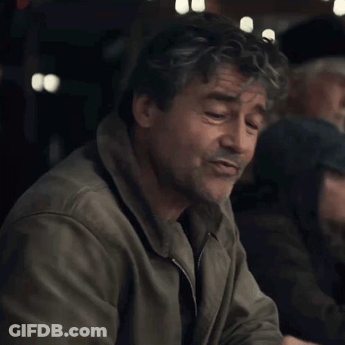 Man In Jacket With Word No GIF