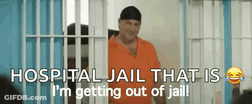 Man In Jail Cell Hospital Jail Getting Out GIF