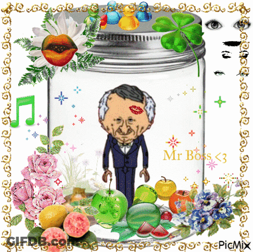 Man In Jar With Mr Boss < 3 GIF