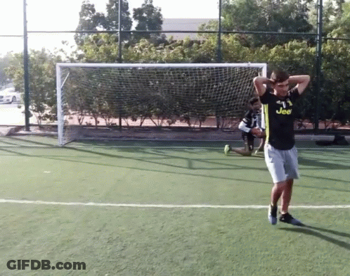 Man In Jeep Shirt On Soccer Field GIF