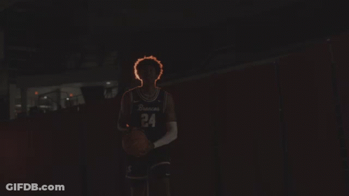 Man In Jersey Number 24 Holding Basketball GIF