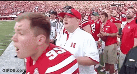 Man In Jersey Number 95 In Front Of Football Crowd GIF