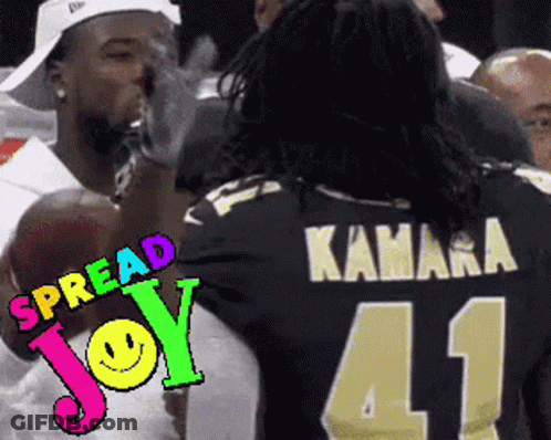 Man In Jersey With Kamara 41 On Back GIF