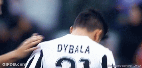 Man In Jersey With Name Dybala GIF