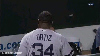 Man In Jersey With Name Ortiz GIF