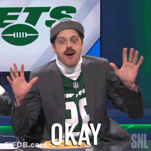 Man In Jets Jersey Says Okay GIF