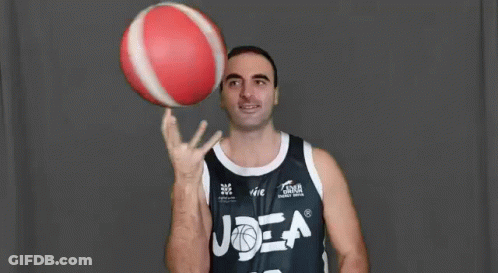 Man In Joea Jersey Holding Basketball GIF