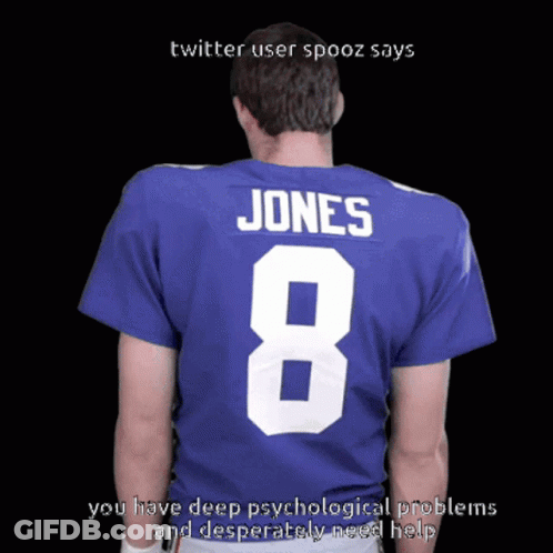 Man In Jones Jersey Number 8 GIF