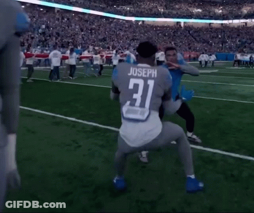 Man In Joseph 21 Jersey On Football Field GIF