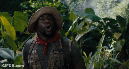 Man In Jungle With Hat Red Bandana And Jungle Badge GIF