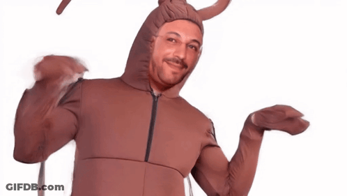 Man In Kangaroo Costume Smiling Funny Face GIF
