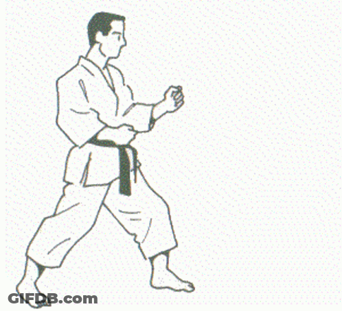 Man In Karate Uniform GIF