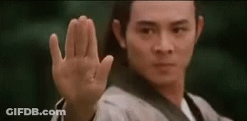 Man In Karate Uniform Making Stop Gesture GIF