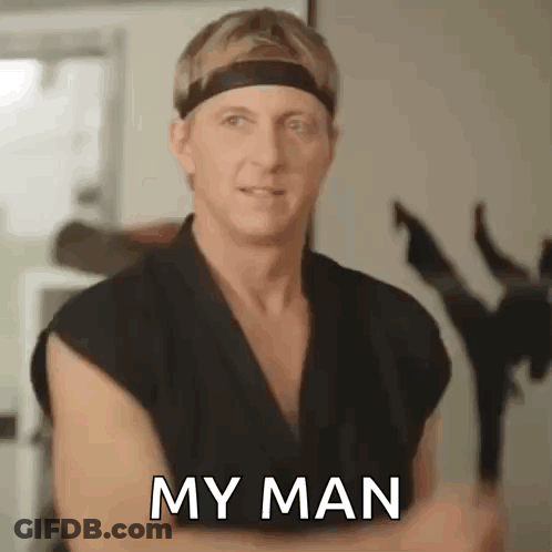 Man In Karate Uniform Saying My Man GIF