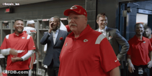 Man In KC Hat In Locker Room GIF