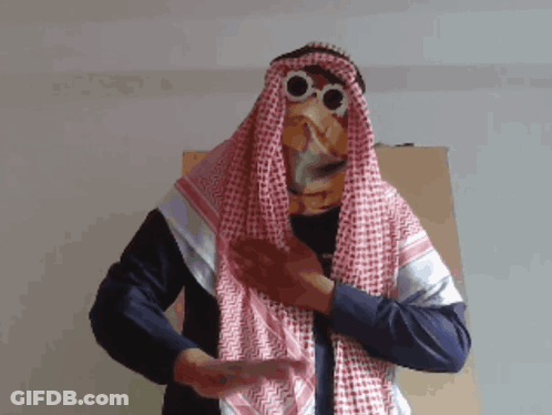Man In Keffiyeh And Glasses GIF