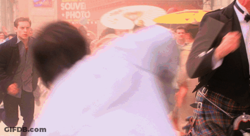 Man In Kilt In Front Of Souve Photo Sign GIF