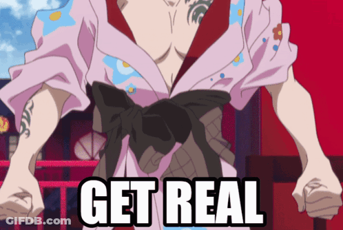 Man In Kimono Saying Get Real GIF