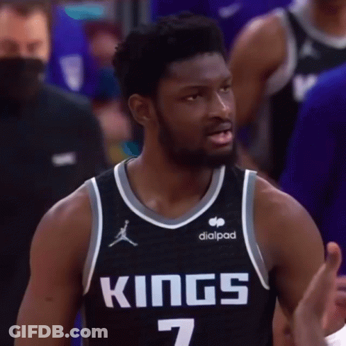 Man In Kings Jersey Talking GIF