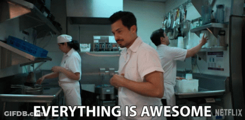 Man In Kitchen Everything Is Awesome GIF