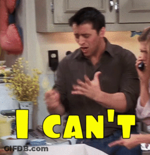 Man In Kitchen Saying I Can't GIF