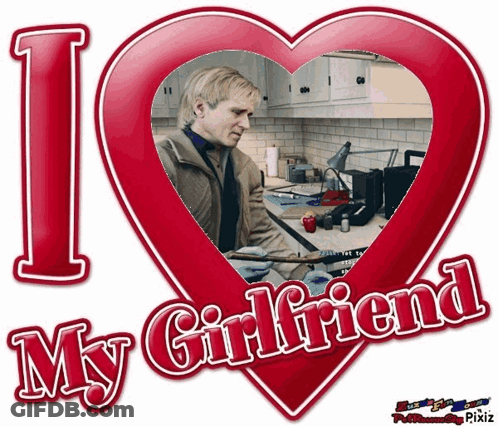Man In Kitchen Saying I Love My Girlfriend GIF