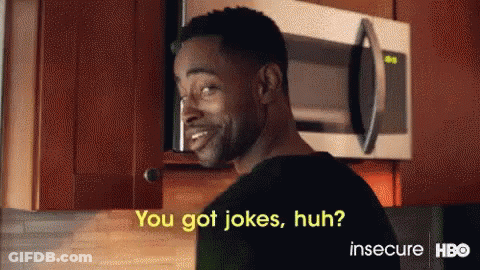 Man In Kitchen Saying You Got Jokes Huh GIF