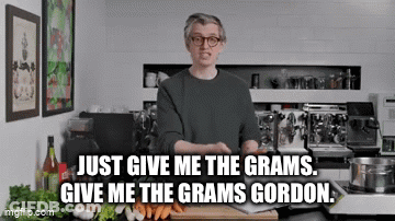 Man In Kitchen Says Just Give Me The Grams GIF