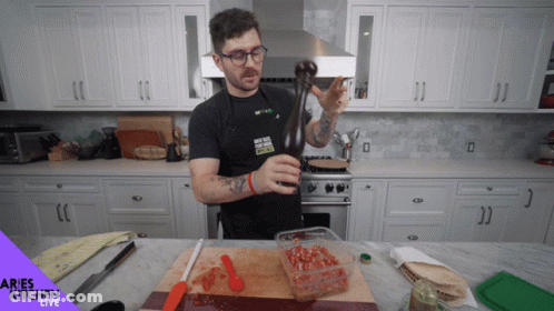Man In Kitchen With Aries Kitchen Live GIF