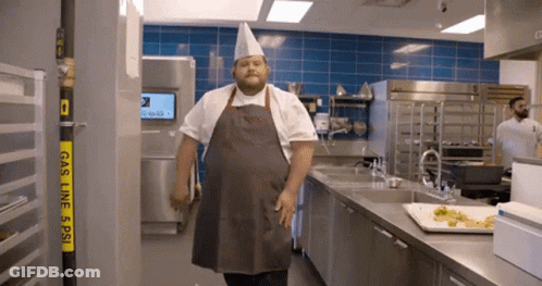 Man In Kitchen With Gas Line 5 Psi GIF