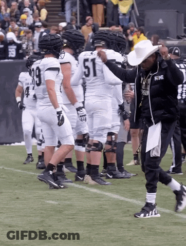 Man In Knights Shirt Stands Before Crowd GIF