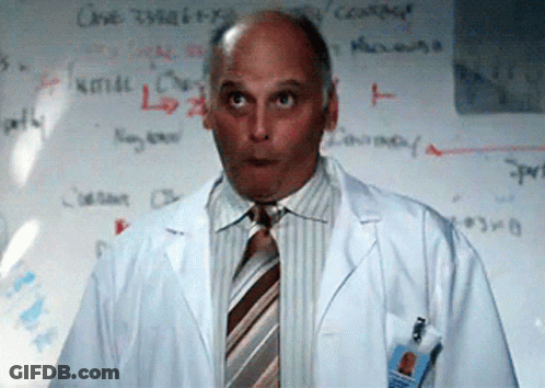 Man In Lab Coat And Tie At Whiteboard Saying Cause GIF