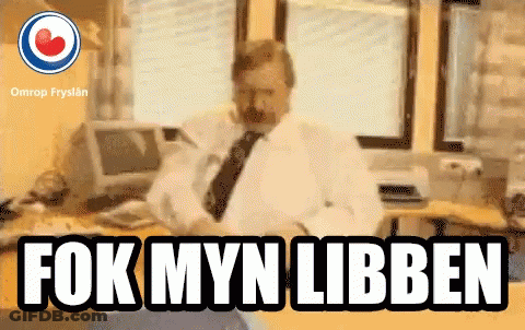 Man In Lab Coat And Tie Saying Fok Myn Libben GIF