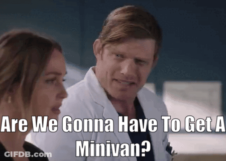 Man In Lab Coat Asking About Minivan GIF