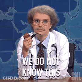 Man In Lab Coat Holding Pipe Saying We Do Not Know This GIF
