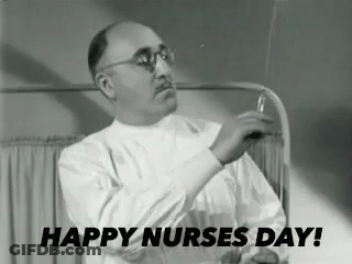Man In Lab Coat Holding Syringe Happy Nurses Day GIF