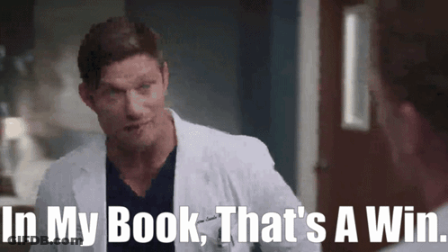 Man In Lab Coat Saying In My Book That's A Win GIF