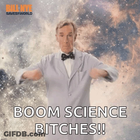 Man In Lab Coat Says Boom Science Bitches GIF