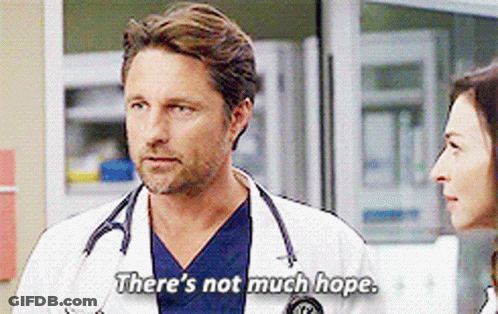 Man In Lab Coat Says There's Not Much Hope GIF