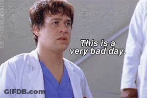 Man In Lab Coat Says This Is A Very Bad Day GIF