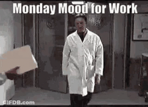 Man In Lab Coat Walking With Box GIF