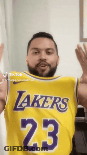 Man In Lakers Jersey 23 GIF