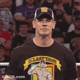 Man In Last Time Shirt Saluting Crowd GIF