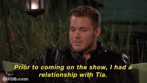 Man In Leather Jacket Discusses Relationship With Tia GIF